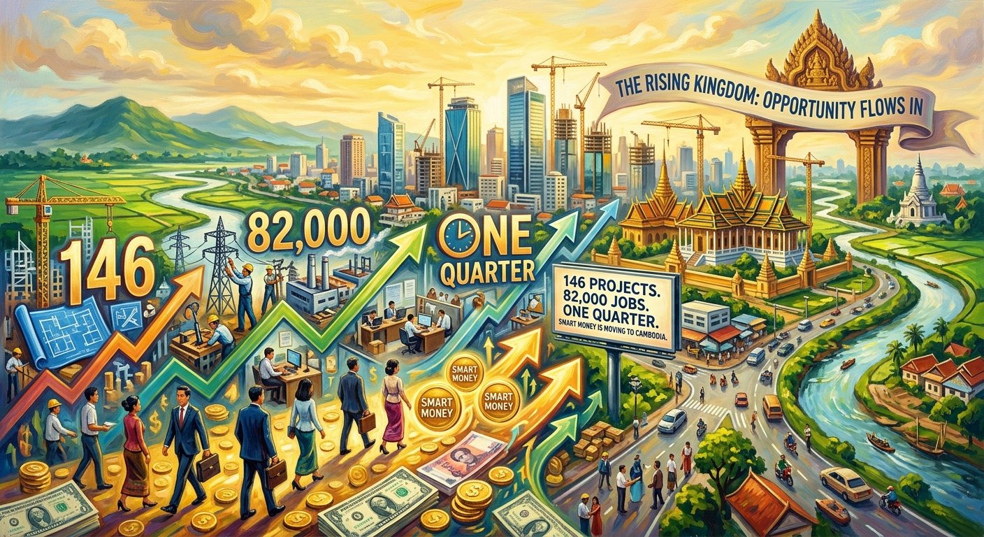 146 Projects. 82,000 Jobs. One Quarter. Here Is Why Smart Money Is Moving Into Cambodia Right Now.