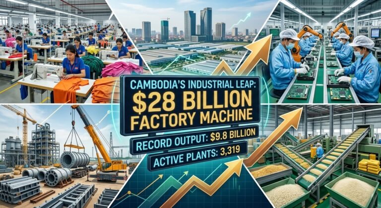 Cambodia’s $28 Billion Factory Machine: Industrial Output Hits Record $9.8B as 3,319 Plants Drive the Next Economic Leap